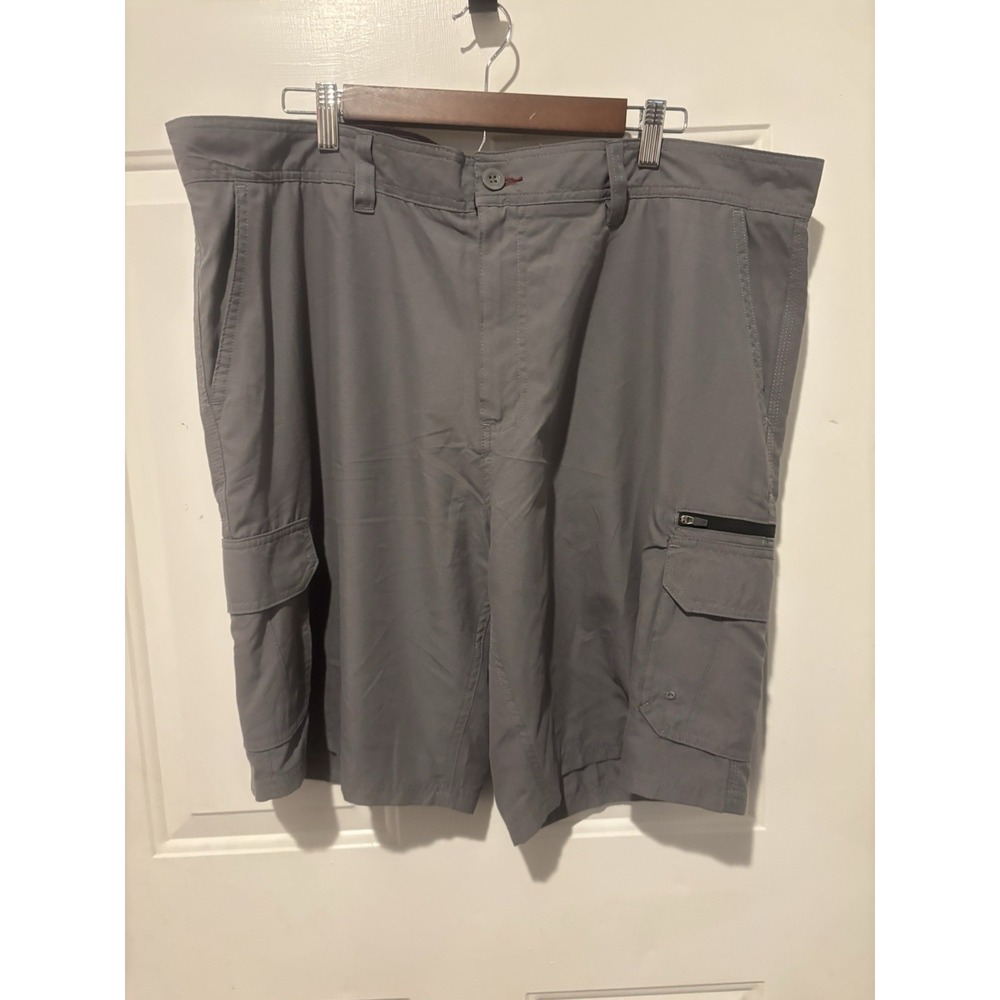 NWT Burnside Men's Summer Cargo Quick Dry‎ Nylon Casual Shorts Size 40 Gray